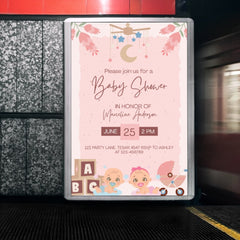 Editable Elegant Baby Shower Invitation | Printable Digital Download | Corjl Template