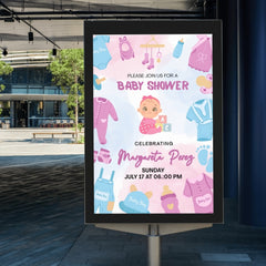 Editable Watercolor Baby Shower Invitation | Printable Digital Download | Corjl Template