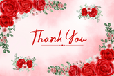 Editable Classic Red Floral Thank You Card | Elegant & Timeless | Corjl Template | Instant Download