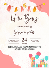 Editable Elegant Baby Shower Invitation | Printable Digital Download | Corjl Template