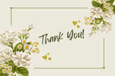 Editable Elegant Botanical Thank You Card | 6x4” | Corjl Template | Digital Download