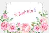Editable Elegant Floral Thank You Card | 6x4” | Corjl Template | Digital Download