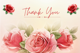 Editable Elegant Floral Thank You Card | Corjl Template | Digital Download