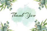 Editable Elegant Green Leaf Thank You Card | Nature-Inspired | Corjl Template | Instant Download