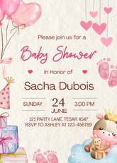 Editable Elegant Vintage Baby Shower Invitation | Classic Stroller Theme | Printable Digital Download | Corjl Template