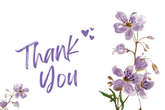 Editable Elegant Violet Floral Thank You Card | Nature-Inspired & Graceful | Corjl Template | Instant Download