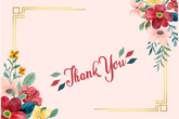Editable Floral Elegance Thank You Card | Soft & Stylish | Corjl Template | Instant Download