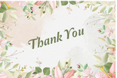 Editable Green Floral Thank You Card | Fresh & Elegant | Corjl Template | Instant Download