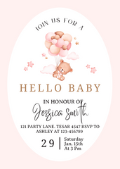Editable Personalized Baby Shower Invitation | Printable Digital Download | Corjl Template
