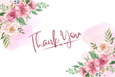 Editable Romantic Pink Floral Thank You Card | Digital Download | Corjl Template
