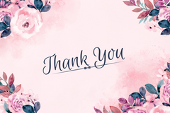 Editable Romantic Watercolor Thank You Card | Corjl Template | Digital Download