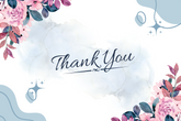 Editable Romantic Watercolor Thank You Card | Digital Download | Corjl Template