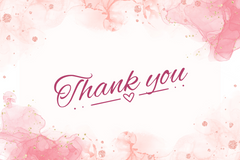 Editable Soft Pink Heart Thank You Card | Elegant & Romantic | Corjl Template | Printable Digital Download