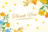 Editable Sunshine Yellow Floral Thank You Card | Elegant & Cheerful | Corjl Template | Instant Download