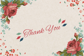 Editable Vintage Floral Thank You Card | Elegant & Timeless | Corjl Template | Instant Download