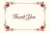 Editable Vintage Floral Thank You Card | Elegant & Timeless | Corjl Template | Instant Download