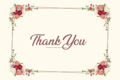 Editable Vintage Floral Thank You Card | Elegant & Timeless | Corjl Template | Instant Download