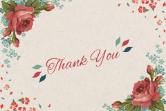 Editable Vintage Floral Thank You Card | Elegant & Timeless | Corjl Template | Instant Download