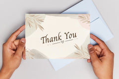 Editable Vintage Floral Thank You Card | Retro-Inspired | Corjl Template | Instant Download