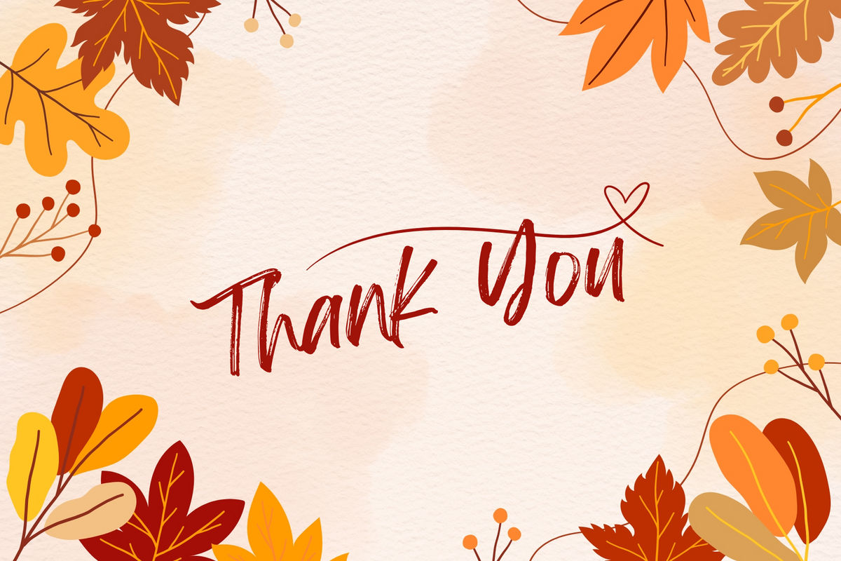 Editable Autumn Leaves Thank You Card | Fall Aesthetic | Corjl Template | Instant Download