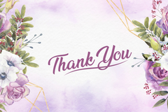Editable Dark Pink Rose Thank You Card | Elegant Floral Design | Corjl Template | Instant Download