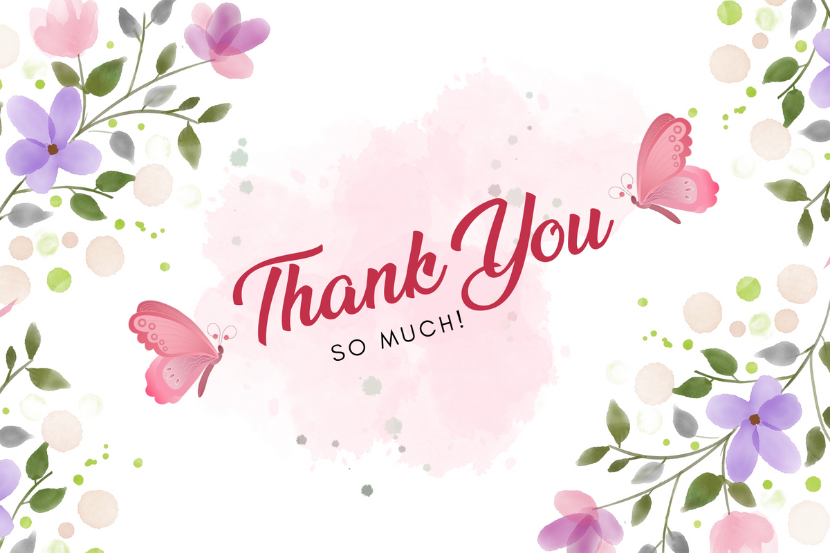 Editable Elegant Floral Thank You Card | Digital Download | Corjl Template