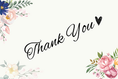 Editable Elegant Floral Thank You Card | Watercolor Design | Corjl Template | Instant Download