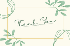 Editable Elegant Green & Gold Thank You Card | Digital Download | Corjl Template        4o mini