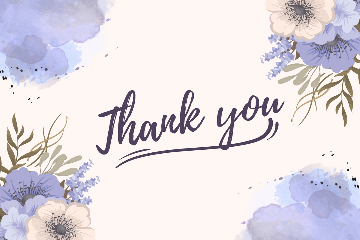 Editable Elegant Watercolor Floral Thank You Card | Digital Download | Corjl Template