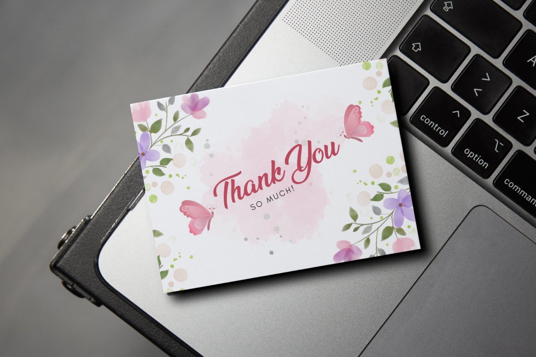 Editable Elegant Floral Thank You Card | Digital Download | Corjl Template