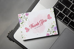Editable Elegant Floral Thank You Card | Digital Download | Corjl Template