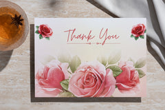 Editable Elegant Floral Thank You Card | Corjl Template | Digital Download