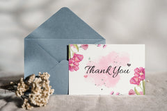 Editable Birthday Thank You Card | Custom Thank You Note | Corjl Template | Printable Digital Download