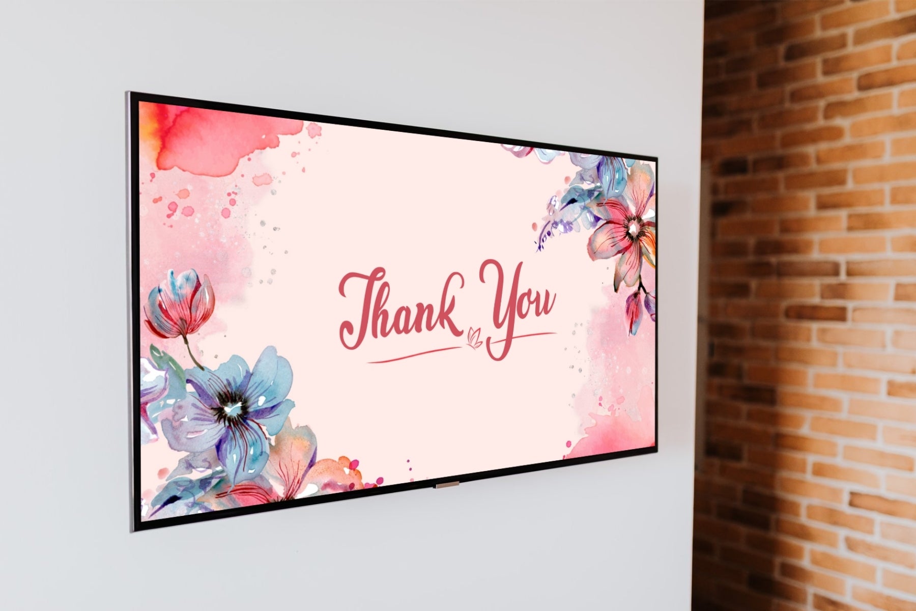 Editable Elegant Floral Thank You Card | Watercolor Design | Corjl Template | Instant Download