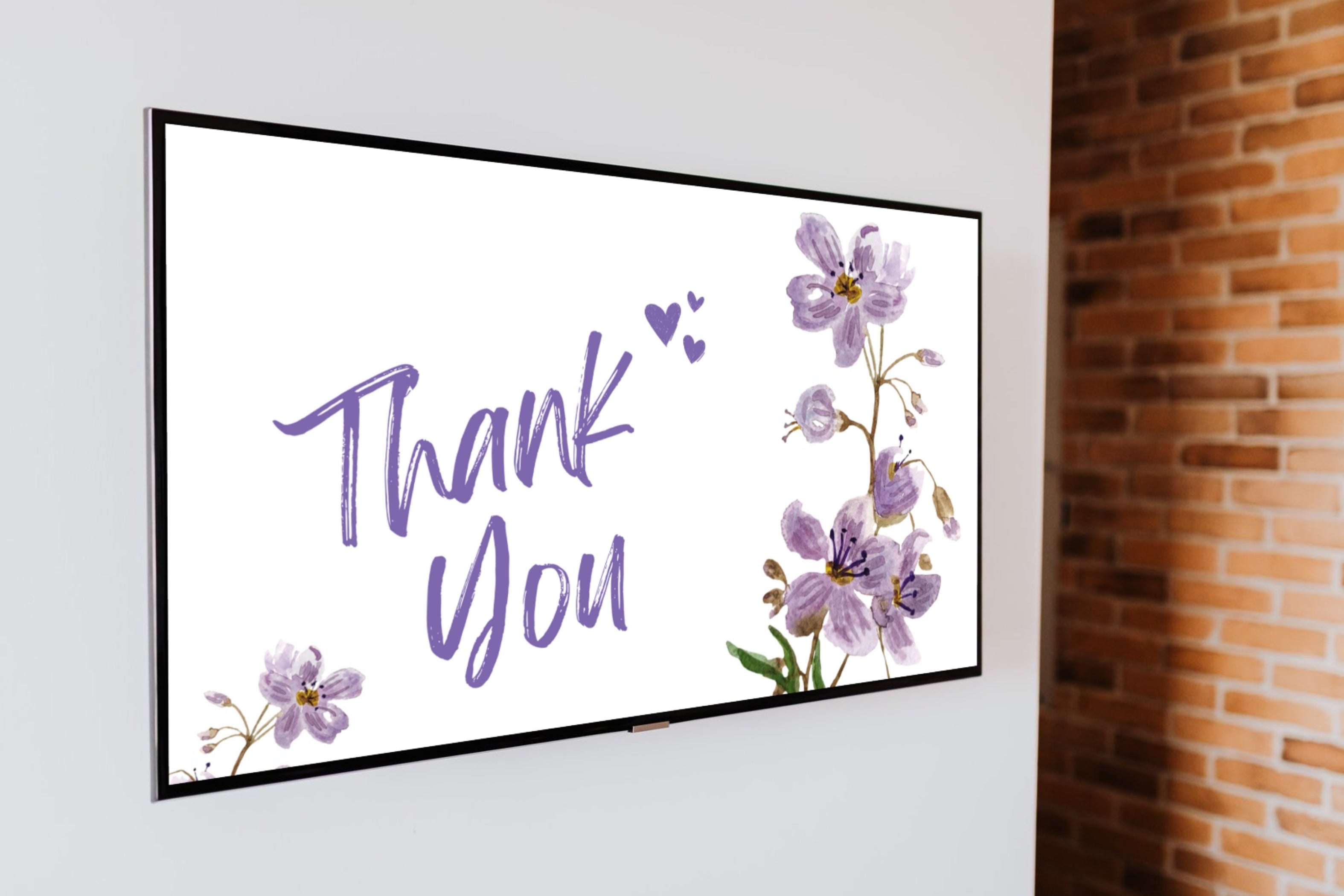 Editable Elegant Violet Floral Thank You Card | Nature-Inspired & Graceful | Corjl Template | Instant Download