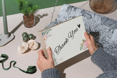 Editable Elegant Floral Thank You Card | Watercolor Design | Corjl Template | Instant Download